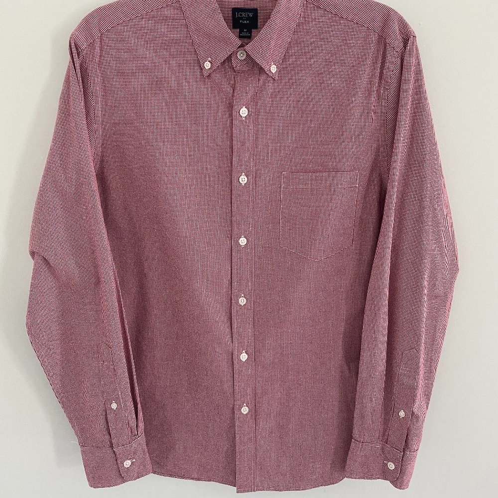 J Crew Plaid Shirt - Red & White